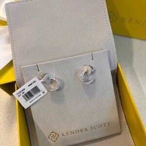 Kendra Scott Silver Textured Earrings